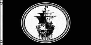 Black sea pirate flag