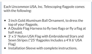 Heavy duty Residential Flag Pole
